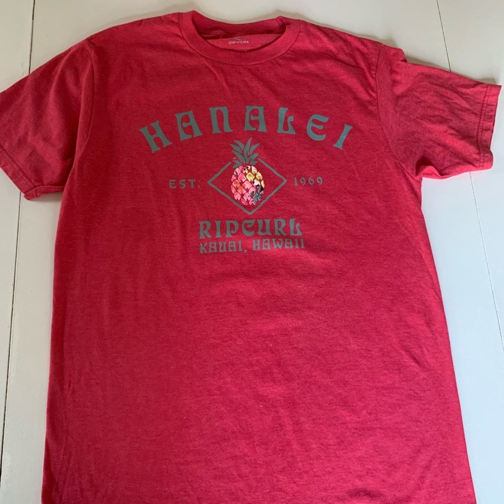 Ripcurl heathered red/pink Hawaii mens tshirt size medium